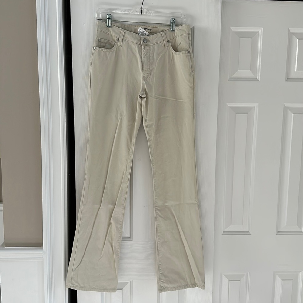 Boot cut cotton pants